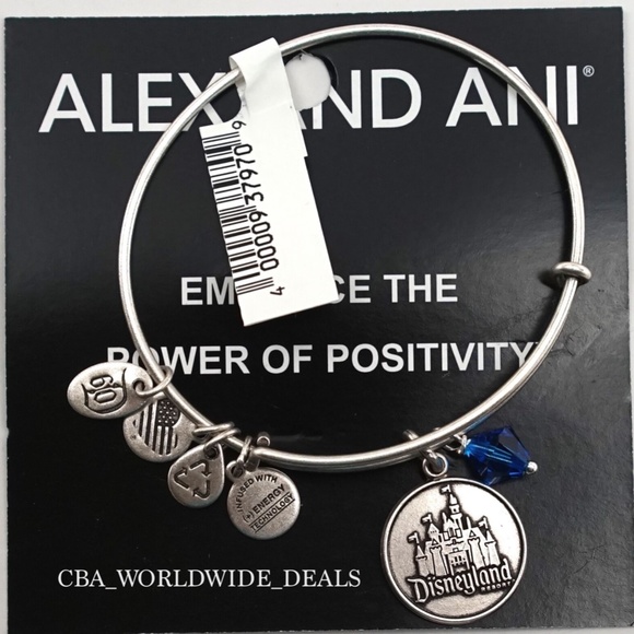 Alex and Ani Disneyland 60th Diamond Celebration Charm Bangle Bracelet - Picture 1 of 1